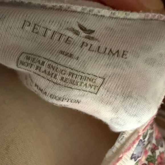 Girls PETITE PLUME Pink Floral Pajama Set Size 5 - Picture 2 of 8